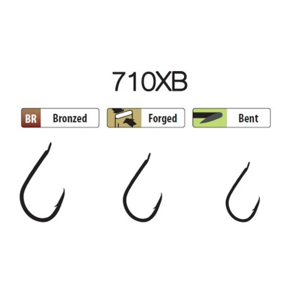 Trabucco XPS 710XB 14 Plättchen, Widerhakenhaken 25 Stk.