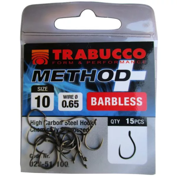 Trabucco Method Plus Feeder 14 Öhr, Widerhakenloser Feederhaken 15 Stk.