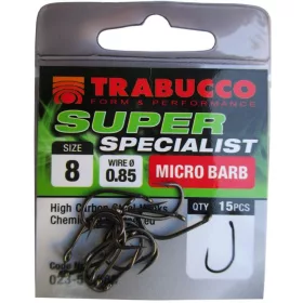   Trabucco Super Specialist 6 Öhr. Haken mit Widerhaken 15 Stück