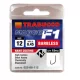 Trabucco F1 Maggot 18 mit Platte, widerhakenloser Haken 15 Stk.