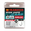 Trabucco Wide Gape Carp 12 mit Platte, Haken ohne Widerhaken 15 Stück