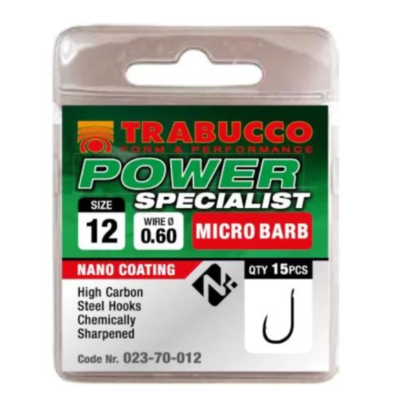 Trabucco Power Specialist 18 Plattenhaken mit Widerhaken 15 Stk.