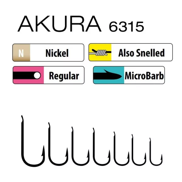 Trabucco Akura 6315 14 Plättchen, Widerhakenhaken 15 Stk.