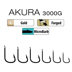   Trabucco Akura 3000G 18 mit Platte, Haken mit Widerhaken 15 Stk.