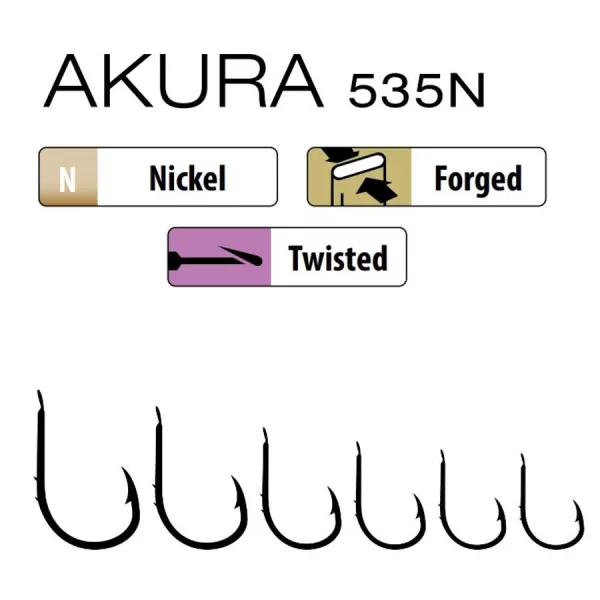 Trabucco Akura 535N 06 Spatenhaken, Widerhakenhaken 15 Stk.