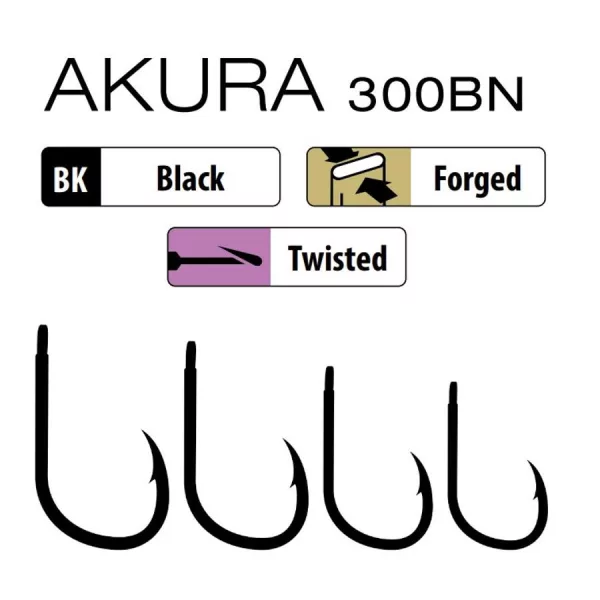 Trabucco Akura 300 BN 06 Haken mit Plättchen und Widerhaken 10 Stück