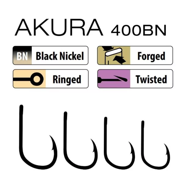 Trabucco Akura Continental 400 BN 02 Öhrhaken mit Widerhaken 10 Stück