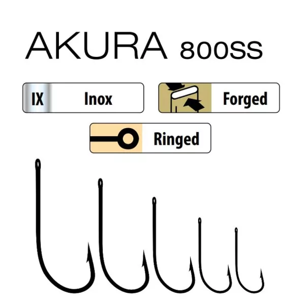 Trabucco Akura 800 SS 2/0 Raubfischhaken 6 Stk