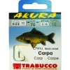 Trabucco Akura Carp 1/0 Plättchen, Widerhaken Monofil vorgebundener Haken 10Stk