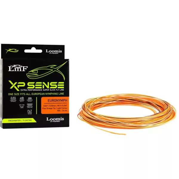 Loomis & Franklin XP Sense Fly Line Euro Nymph #0-5 23,4+1m Camou Fliegenhauptschnur