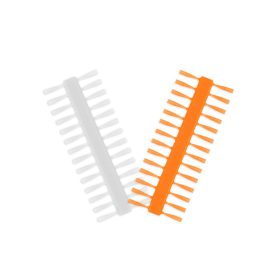 Delphin Q-STOP Stopper / transparent + orangefarben 7mm