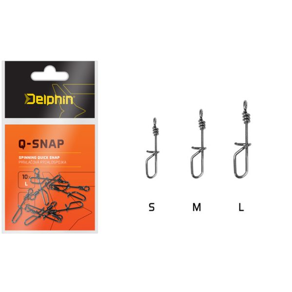 Spinnverbindung Delphin Q-SNAP / 10 Stk. / 0,8mm L