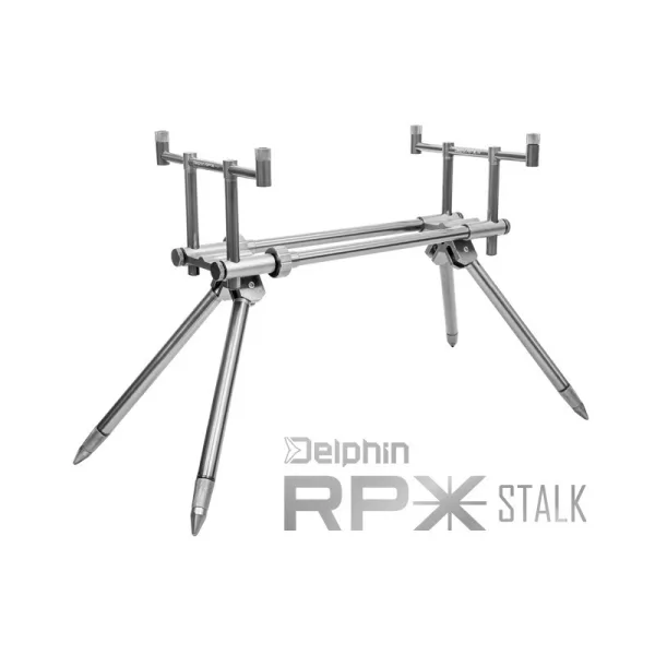 Delphin Rodpod RPX Stalk Silver Zwei-Ruten-Buzzer Bar