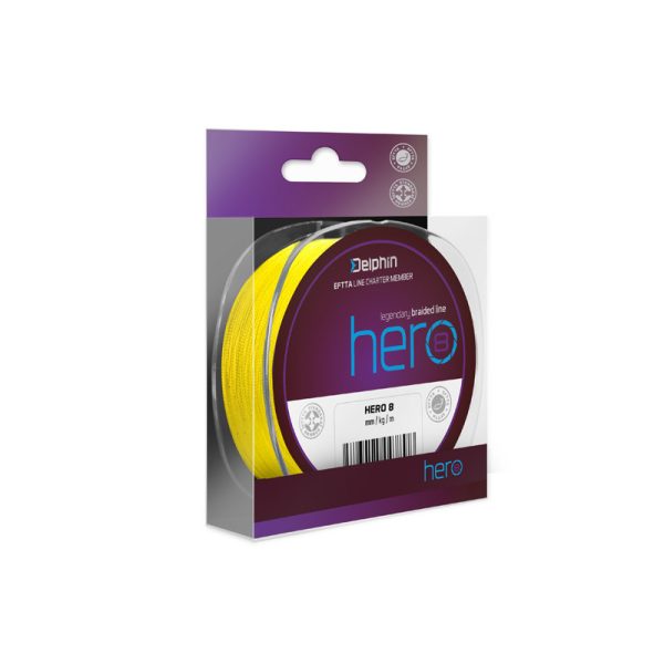 Delphin HERO 8 0,30mm Geflochten Fluo Gelb