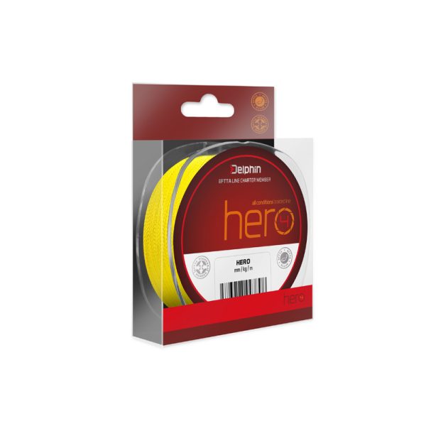 Delphin HERO 4 0,18mm Geflochtene Fluo gelb
