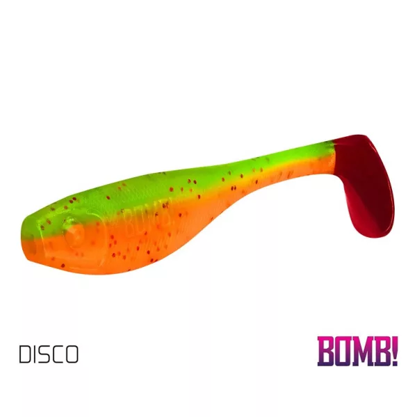 Delphin BOMB! Gummifisch Fatty - Disco 5 Stk. Gummiköder 12cm