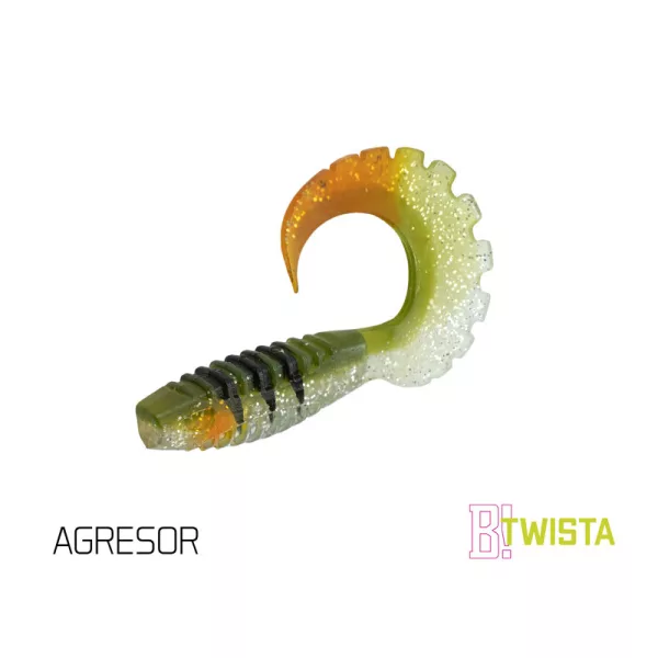 Gummifisch Delphin TWISTA UVs / 5 Stk. 8cm/AGRESOR