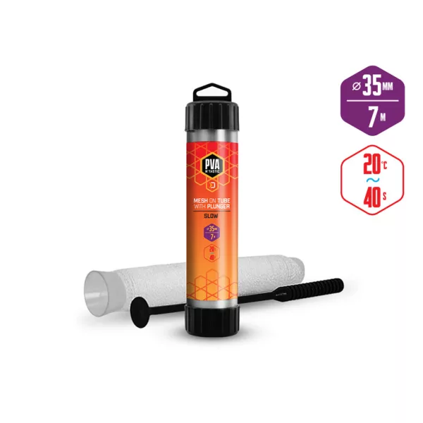 Delphin PVA n 'tastic Netz auf Füllrohr + Stopfer / 7m - 35mm PVA-Netz