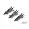 Delphin B!RD Hook TRIPLE / 3 Stk. schwarze Federn #10