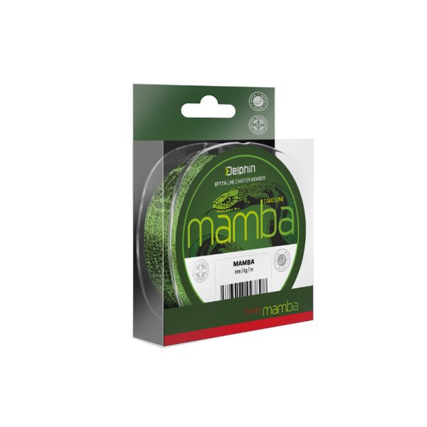 Delphin Mamba Feeder Camou 0,23mm 6000m Monofile Hauptschnur