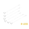 Delphin FLR D-Rig 8cm 0,22mm Größe 8 mit Öhr, widerhakenloser vorgebundener Haken mit Bait Spike 6 Stück