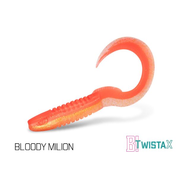 Delphin TwistaX Eeltail UVs - Bloody Milion 15cm Kunststoffköder 5 Stk.