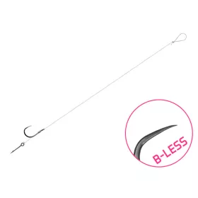   Delphin FLR Sting 8cm 0,22mm Größe 10 mit Öhr, widerhakenloser vorgebundener Haken mit Bait Spike 6 Stück