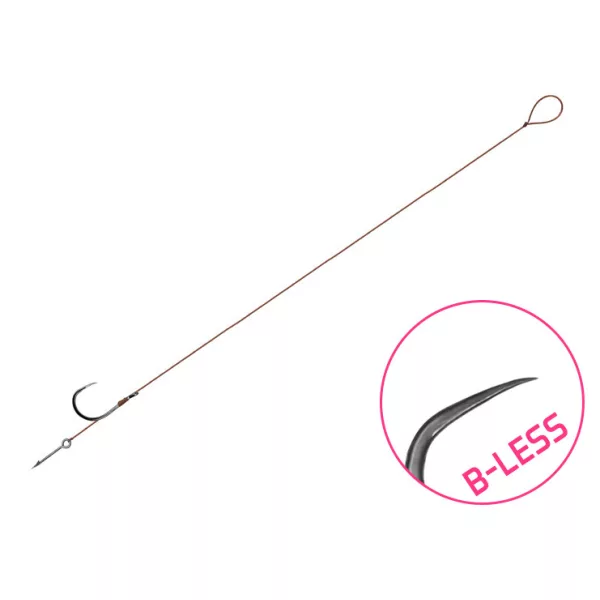 Delphin Proxi Sting 12cm 0,10mm Größe 10 mit Öhr, ohne Widerhaken vorgebundener Haken mit Ködernadel 6 St.