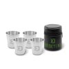 Delphin RESET XL 4in1 4x70ml Edelstahl Schnapsglas-Set