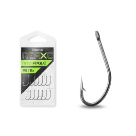   Delphin Reaxe MTD Angle Feederhaken mit Öhr und Widerhaken #16 11 Stk
