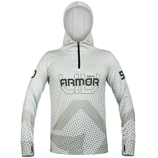 Delphin UV Armor 50+ Olive Kapuzen-Langarmshirt L