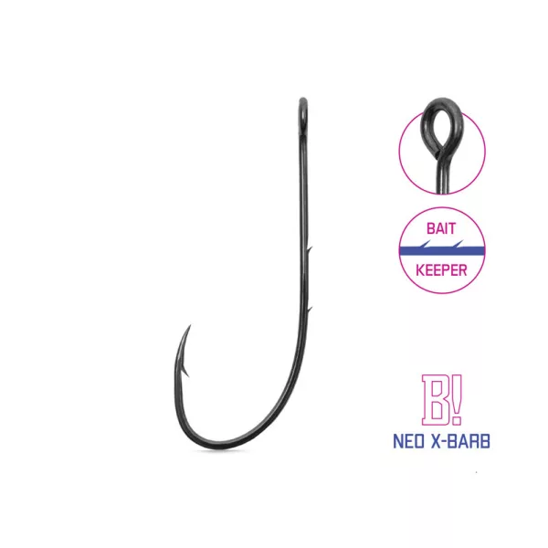 Delphin B! Neo X-Barb 2 geöhrter Cheburashka Haken mit Widerhaken 10Stk