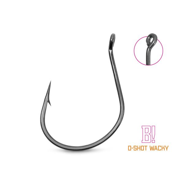 Delphin B! D-Shot Wacky 1/0 geöhrter Dropshot-Haken mit Widerhaken 8Stk