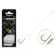 Delphin Fluoro Sting Feeder Rig 12cm Fluorocarbon vorgebundene 4 Turner Haken 10 Stück