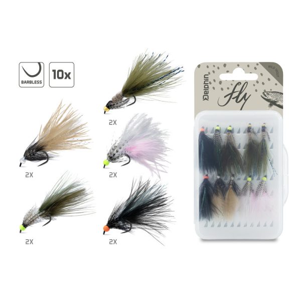 Delphin Fly Wild Trout Kunstfliegen Set 10Stk