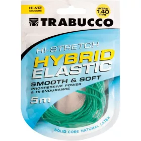   Trabucco HI-Stretch Hybrid Elastic 1,4mm Hybridgummi für Stippruten 5m