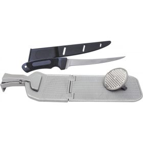 Fischputzbrett Geschenk mit Outdoor Filetiermesser