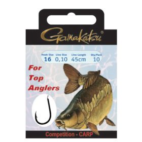   Gamakatsu Vorgebunden BKS Bronze 14 10 Stk./Packung Ohne Öhr Mit Widerhaken Karpfenhaken