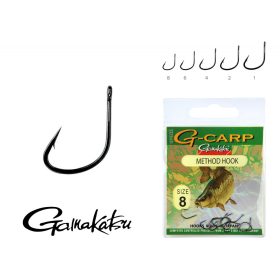   Gamakatsu G-Carp Method Schwarz 6 10 Stk./Packung Geöhrt Mit Widerhaken Feederhaken