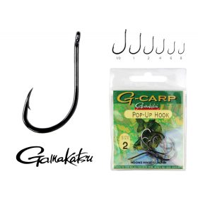   Gamakatsu G-Carp pop-up Schwarz 1 10 Stk./Packung Mit Öhr Mit Widerhaken Karpfenhaken