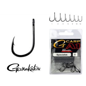   Gamakatsu G-Carp A1 Specialist Schwarz 4 10 Stk./Packung Geöhrt Mit Widerhaken Feederhaken
