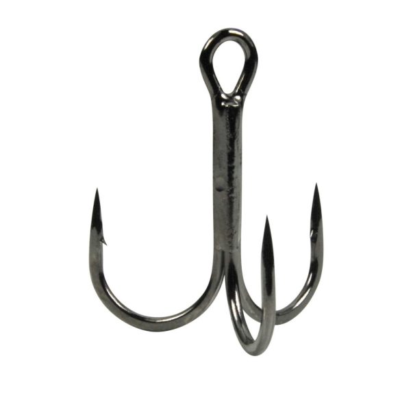 Gamakatsu Preda 18 Treble Hooks Black Drillingshaken mit Öhr und Widerhaken #1/0