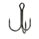 Gamakatsu Preda 18 Treble Hooks Black Drillingshaken mit Öhr und Widerhaken #1/0