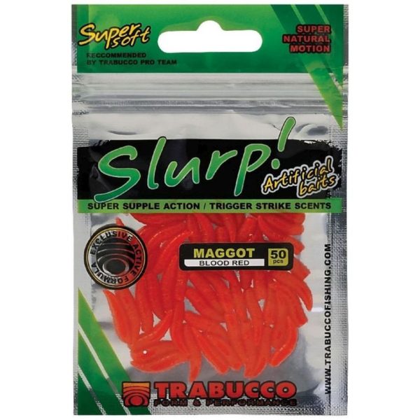 Trabucco Slurp Bait Maggot Blood Red Blutroter Kunstmade 50 Stk.