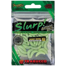   Trabucco Slurp Bait Honey Worm Fluo Glitter Fluo Bienenlarve 30 Stück
