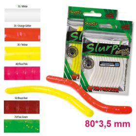   Trabucco Slurp Bait Spaghetti Fluo Grün Weichgummi-Köder 12Stück