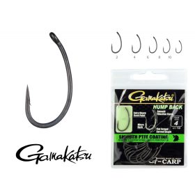   Gamakatsu G-Carp Hump Back Schwarz 6 10 Stk./Packung Mit Öhr Mit Mikro-Widerhaken Karpfenhaken