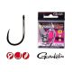 Gamakatsu Power Carp Ring Eye BB Schwarz 10 10 Stk./Packung Öhrhaken, Widerhakenloser Feederhaken