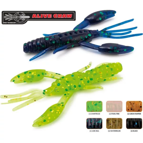 Rapture ULC Alive Craw 5cm 1,8gr Watermelon Gummiköder 12 Stück