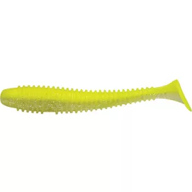   Rapture Ribbed Swing Shad 7cm Chartreuse Geist Plastikköder 12 Stk.